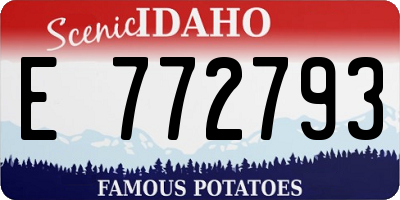 ID license plate E772793