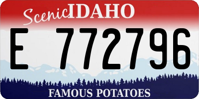 ID license plate E772796