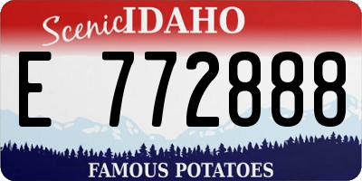 ID license plate E772888