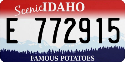 ID license plate E772915