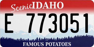 ID license plate E773051