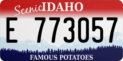ID license plate E773057