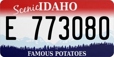 ID license plate E773080