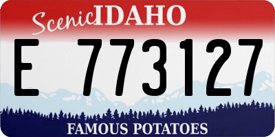 ID license plate E773127
