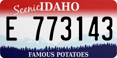ID license plate E773143