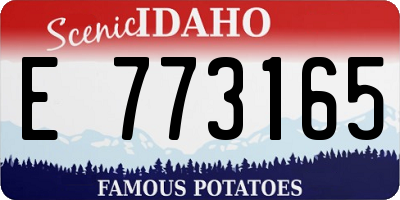 ID license plate E773165