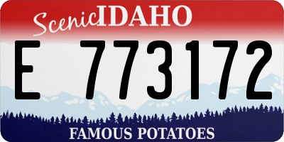 ID license plate E773172