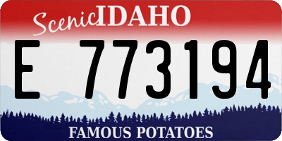 ID license plate E773194
