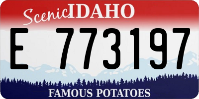 ID license plate E773197