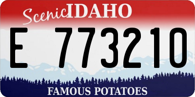 ID license plate E773210