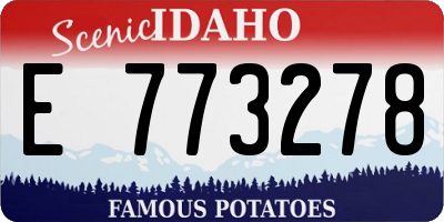 ID license plate E773278