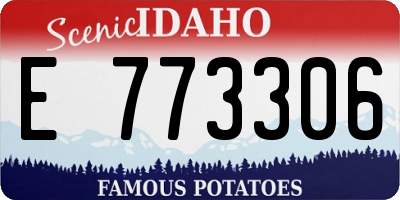 ID license plate E773306