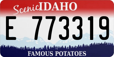 ID license plate E773319