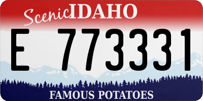 ID license plate E773331