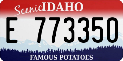ID license plate E773350