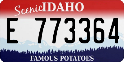 ID license plate E773364