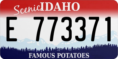 ID license plate E773371