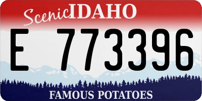 ID license plate E773396