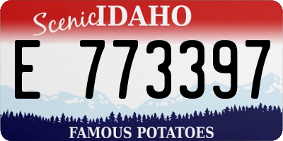 ID license plate E773397