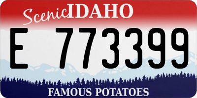 ID license plate E773399