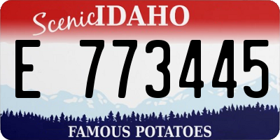 ID license plate E773445