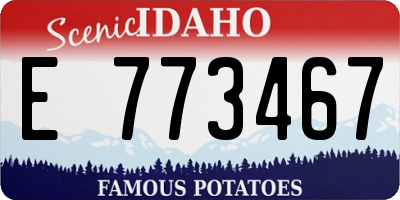 ID license plate E773467