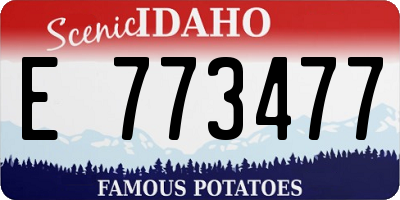 ID license plate E773477