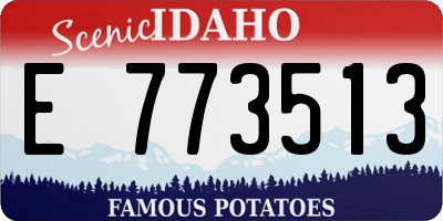 ID license plate E773513