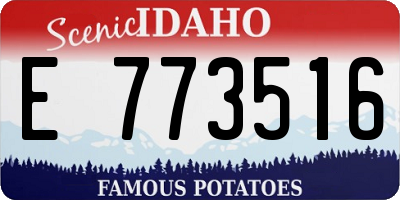 ID license plate E773516