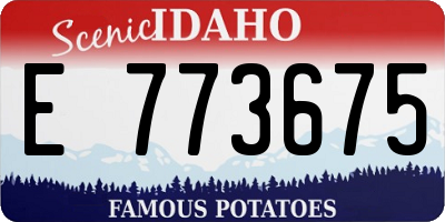 ID license plate E773675