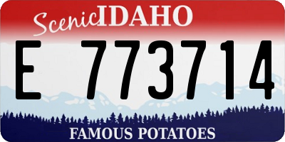 ID license plate E773714