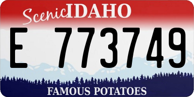 ID license plate E773749