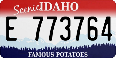 ID license plate E773764