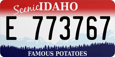 ID license plate E773767