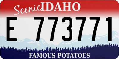 ID license plate E773771