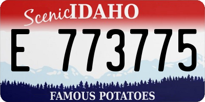 ID license plate E773775