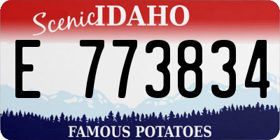 ID license plate E773834