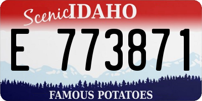 ID license plate E773871