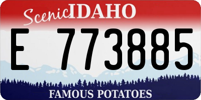 ID license plate E773885