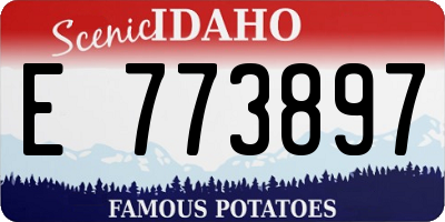 ID license plate E773897