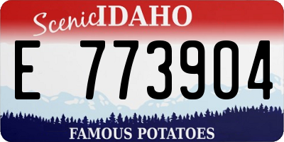 ID license plate E773904