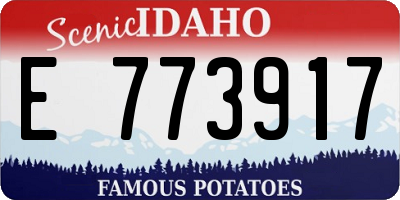 ID license plate E773917