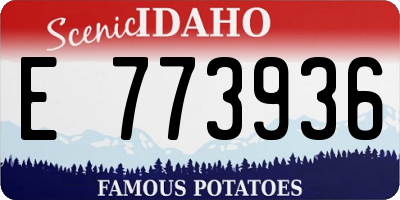 ID license plate E773936