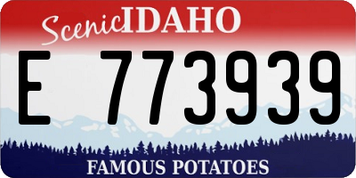 ID license plate E773939