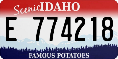 ID license plate E774218