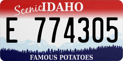 ID license plate E774305
