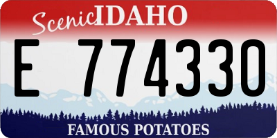 ID license plate E774330