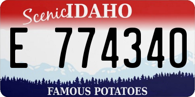 ID license plate E774340