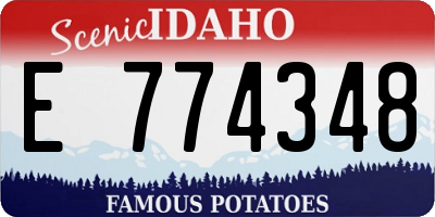 ID license plate E774348