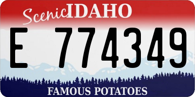 ID license plate E774349